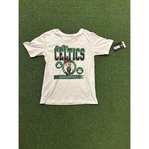 NBA Basketball Boston Celtics Boys Size Small 6/7 NWT White T-shirt